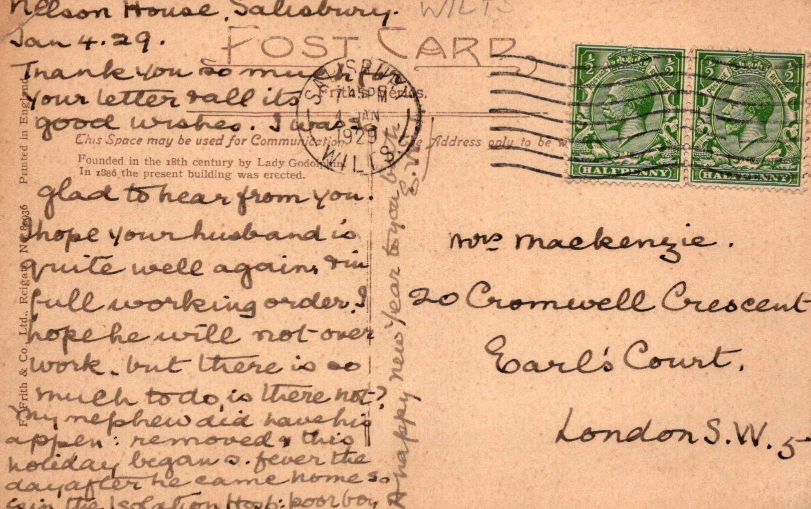 Wiltshire Postcard Salisbury Godolphin School SW20601 Mo s Postcards wiltshire-postcard-salisbury-godolphin-school-sw20601-mo-s-postcards