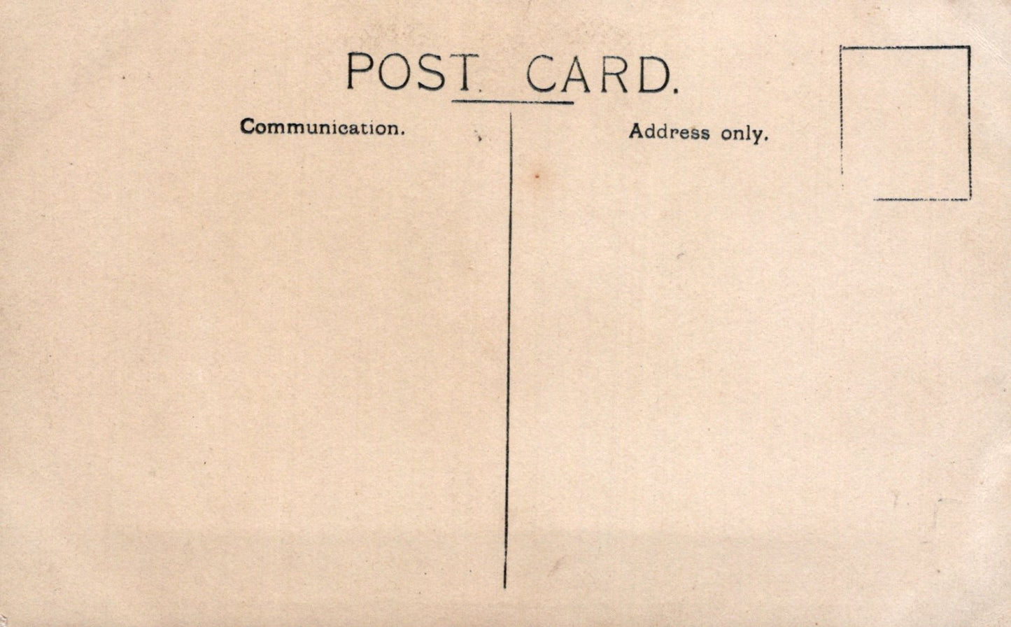 Vintage postcard with text and a line for communication on a beige background