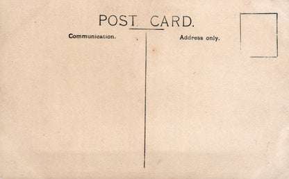 Vintage postcard with text and a line for communication on a beige background
