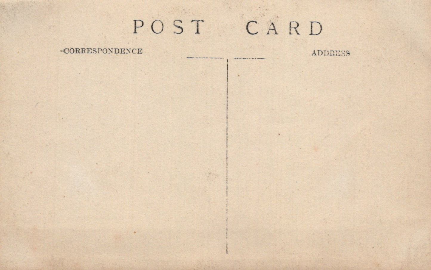 Vintage-style postcard with 'Correspondence Address' text on a beige background