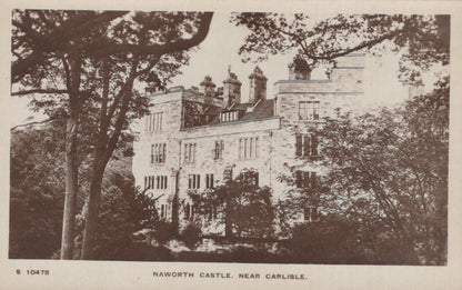Vintage black and white photograph of Haworth Castle near Carlisle