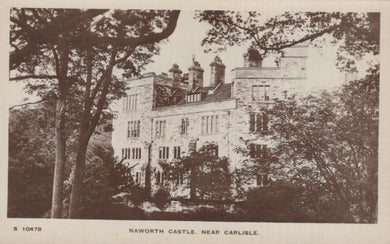 Vintage black and white photograph of Haworth Castle near Carlisle