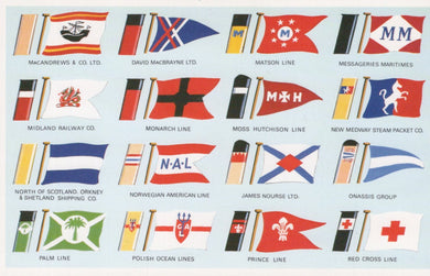 Shipping Postcard - Shipping Flags and Funnels  VT384