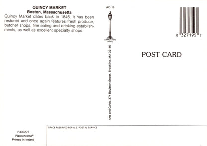 America Postcard - Quincy Market, Boston, Massachusetts  SW18960