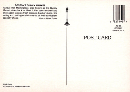 America Postcard - Quincy Market, Boston, Massachusetts  SW18962