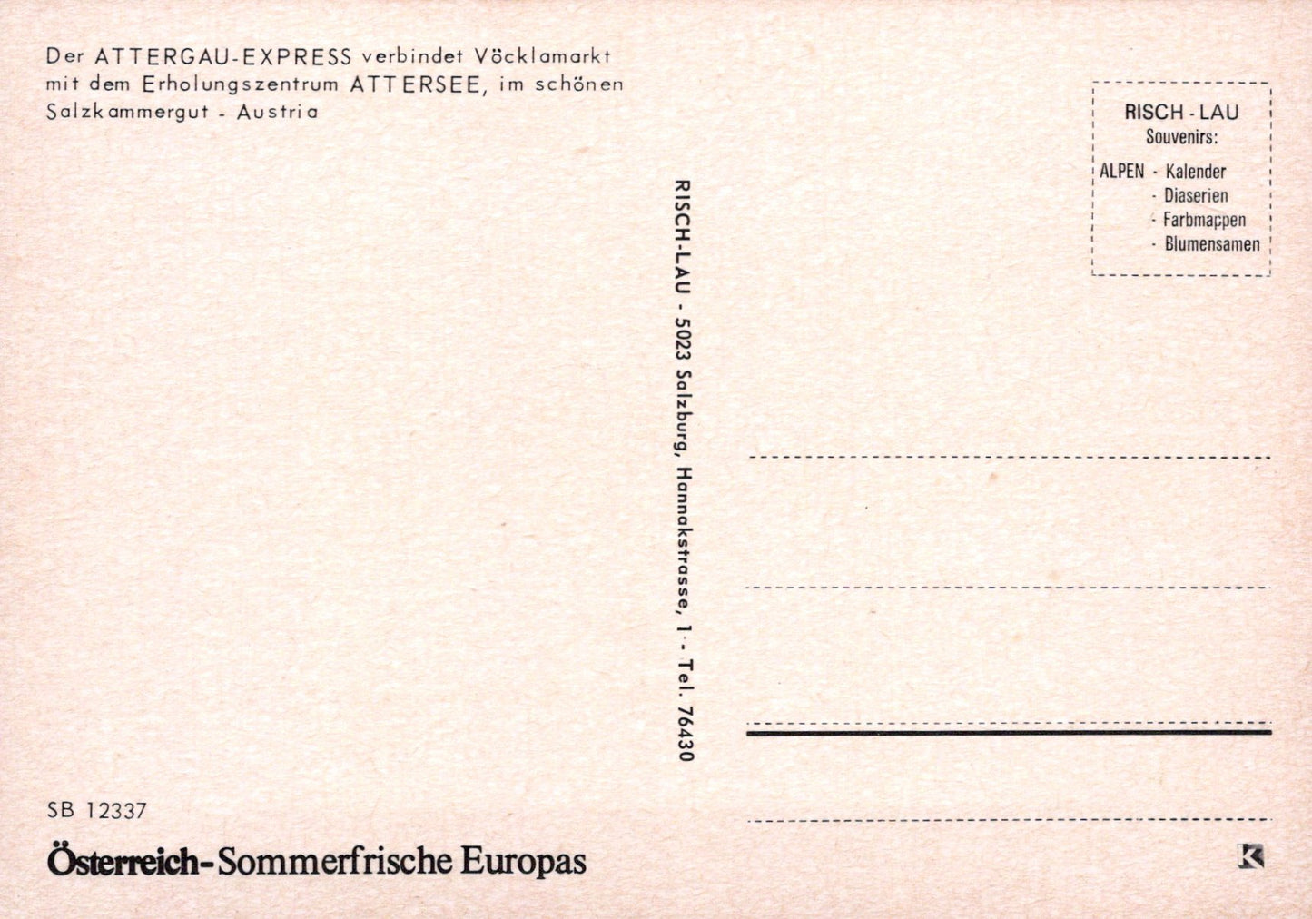 Austria Postcard - The Attergau Express  SW18967