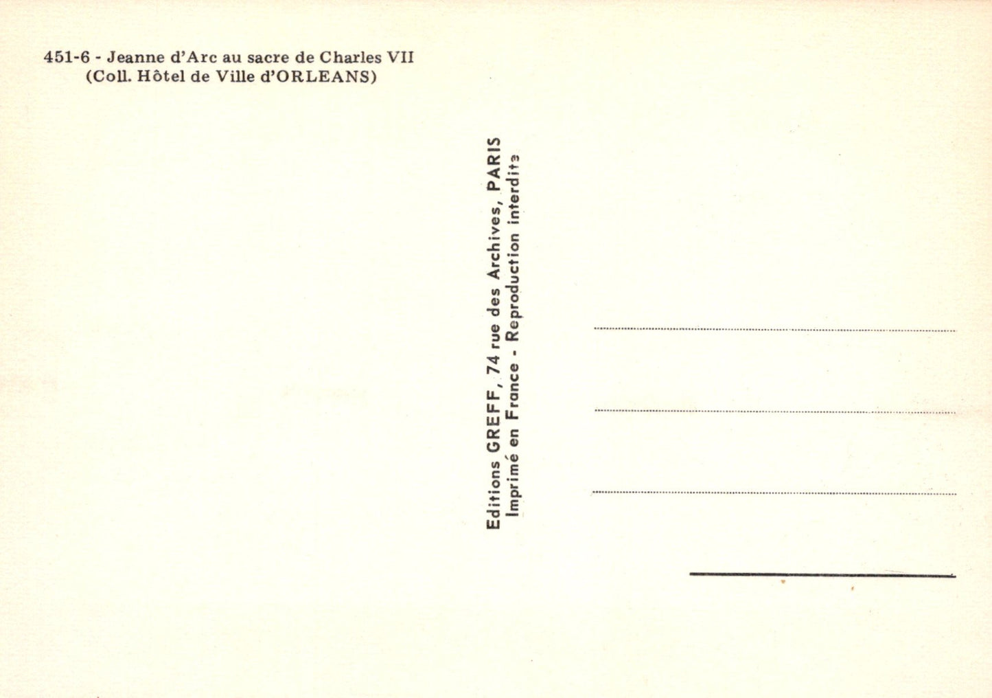 Art Postcard - Jeanne d'Arc Au Scare De Charles VII - SW18968

