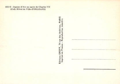 Art Postcard - Jeanne d'Arc Au Scare De Charles VII - SW18968
