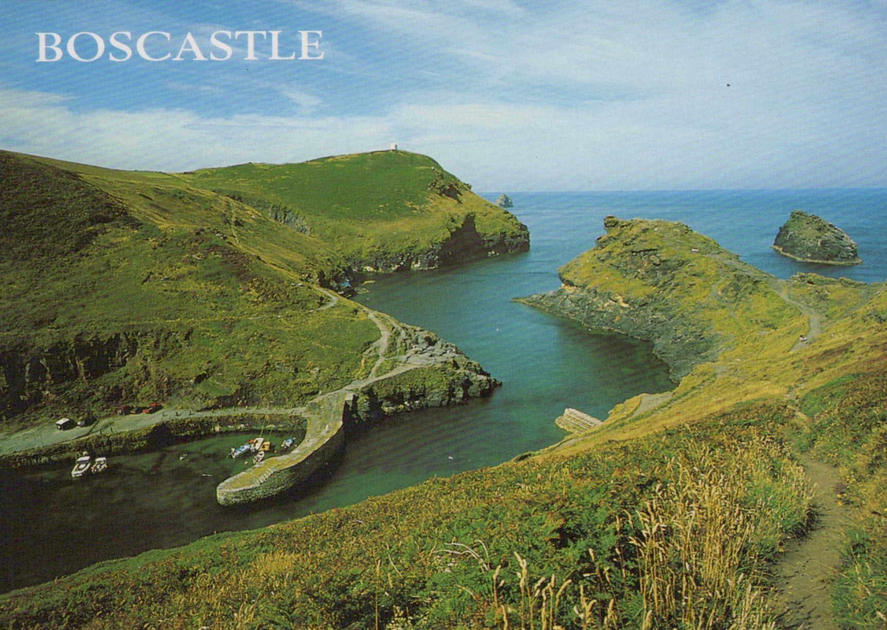 Cornwall Postcard - Boscastle, The Harbour Entrance   SW18982