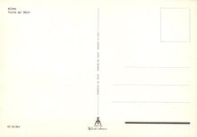 Load image into Gallery viewer, Back of a postcard with &#39;Roma Trinitá dei Monti&#39; text on a yellowish background
