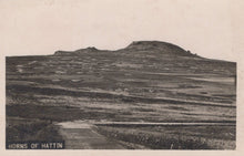 Load image into Gallery viewer, Black and white photograph of a landscape with &#39;Horns of Hattin&#39; text
