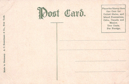 Vintage postcard back with stamp area and text