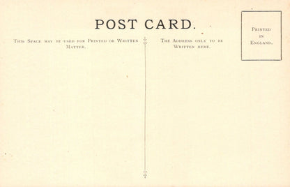 Vintage postcard with text and a line for address on a beige background
