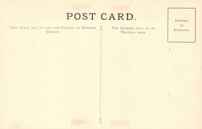 Vintage postcard with text and a line for address on a beige background