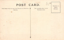 Load image into Gallery viewer, Vintage postcard with printed text and a small square label on a beige background
