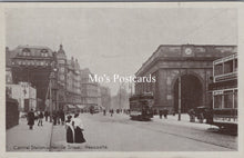 Load image into Gallery viewer, Northumberland Postcard - Newcastle Central Station and Neville Street  SX220
