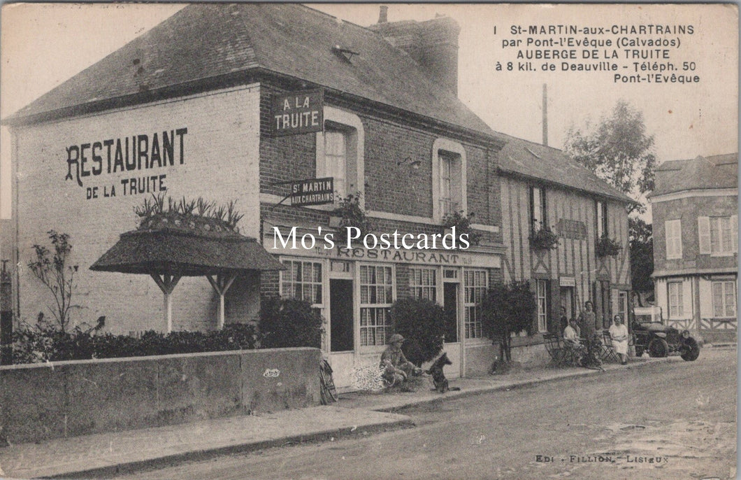 France Postcard - St-Martin-Aux-Chartrains, Auberge De La Truite  SX136