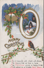 Load image into Gallery viewer, Greetings Postcard - Merry Christmas, Robin in The Snow  SX139
