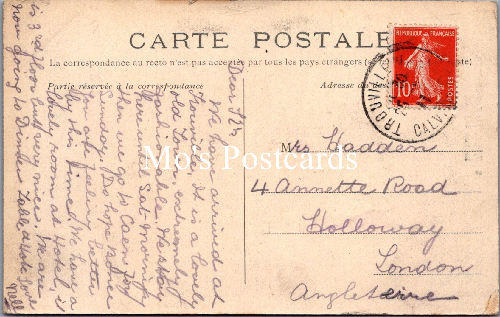 France Postcard - Trouville-sur-Mer, La Rue Saint-Michel  SX322