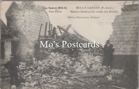 France Postcard - Bully-Grenay, Maison Bombardee Route Des Brebis SX334