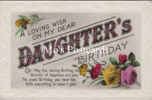 Load image into Gallery viewer, Greetings Postcard - A Loving Wish on My Dear Daughter&#39;s Birthday  SX335
