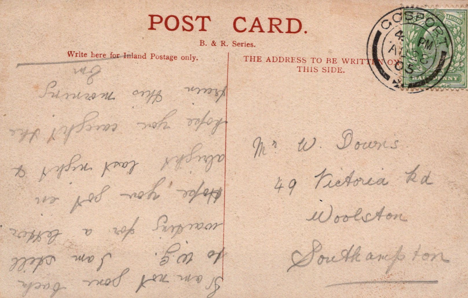 Hampshire Postcard - Gosport Sound   VT560