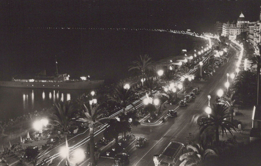 France Postcard - Nice, La Promenade Des Anglais La Nuit VT567