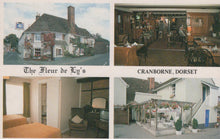 Load image into Gallery viewer, Dorset Postcard - The Fleur de Lys Hotel, Cranborne  VT613
