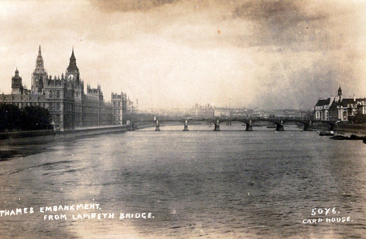 London Postcard - Thames Embankment From Lambeth Bridge  SW18163