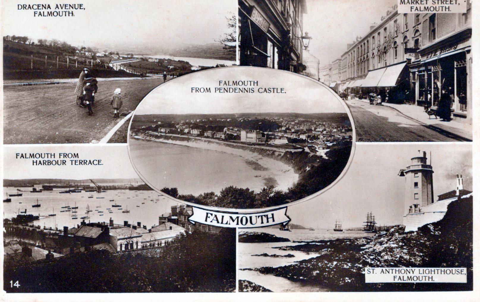 Cornwall Postcard - Views of Falmouth   SW18170