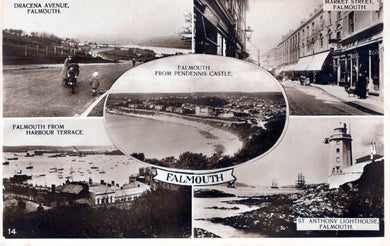Cornwall Postcard - Views of Falmouth   SW18170