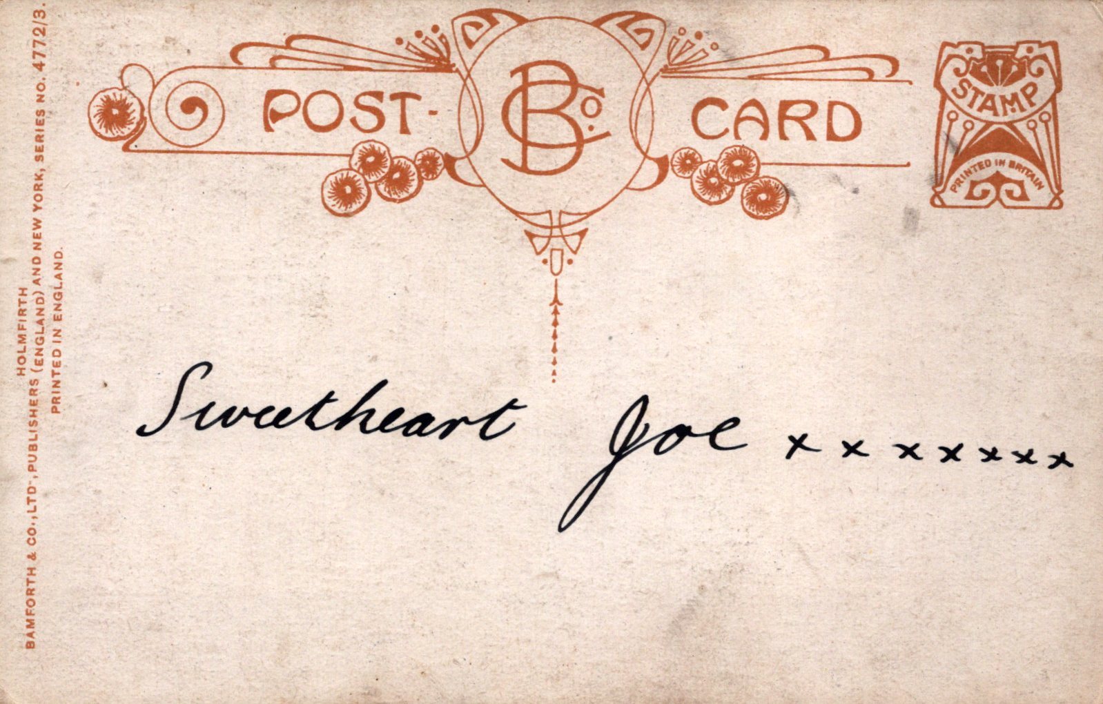 Bamforth Song Card Postcard - Farewell Isabelle (3) SW18358