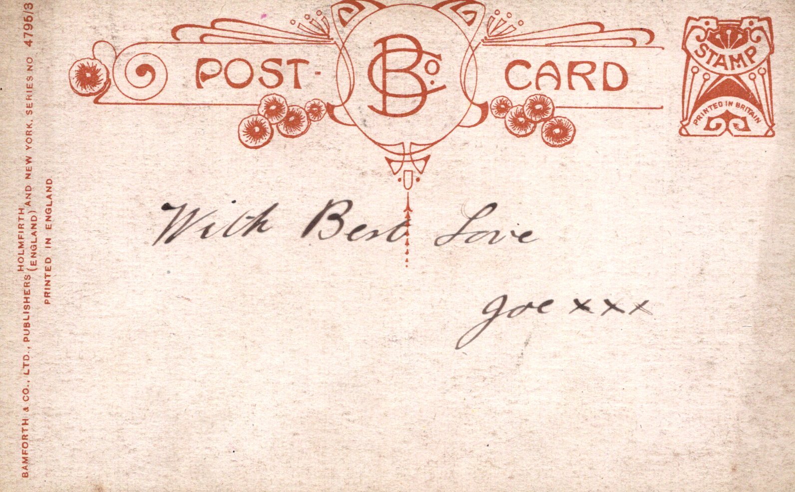Bamforth Song Card Postcard - How Can I Bear To Leave Thee? (3) SW18359