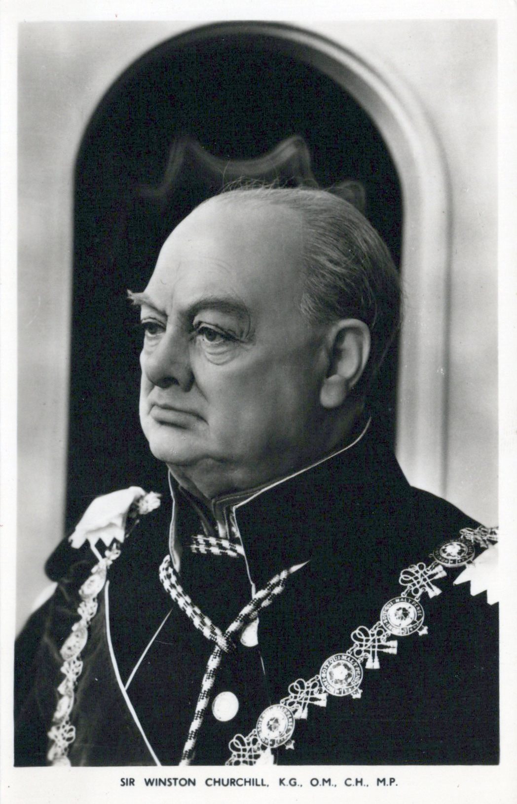 Waxworks Postcard - Sir Winston Churchill, Madame Tussaud's  SW18366