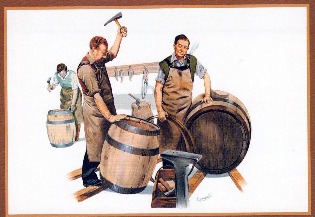 Occupational Art Postcard - Barrelmaking, Artist Malcolm Greensmith  SW18111