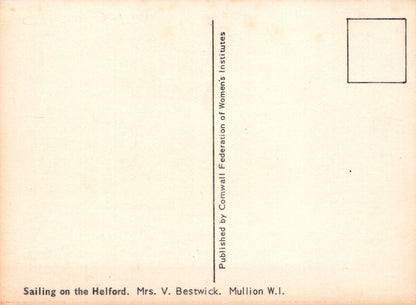 Cornwall Postcard - Sailing on The Helford River  SW18131