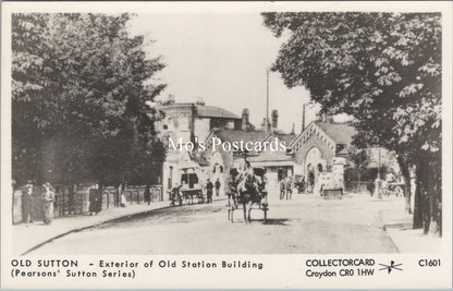 London Postcard - Old Sutton, Exterior of Old Station Building  SW17538