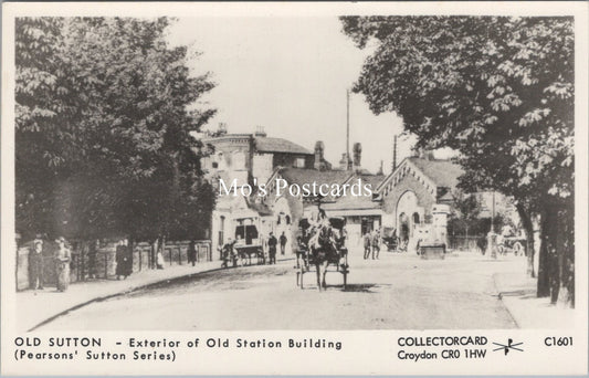 London Postcard - Old Sutton, Exterior of Old Station Building  SW17538
