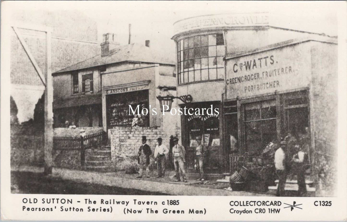 London Postcard - Old Sutton, The Railway Tavern c1885 - SW17539