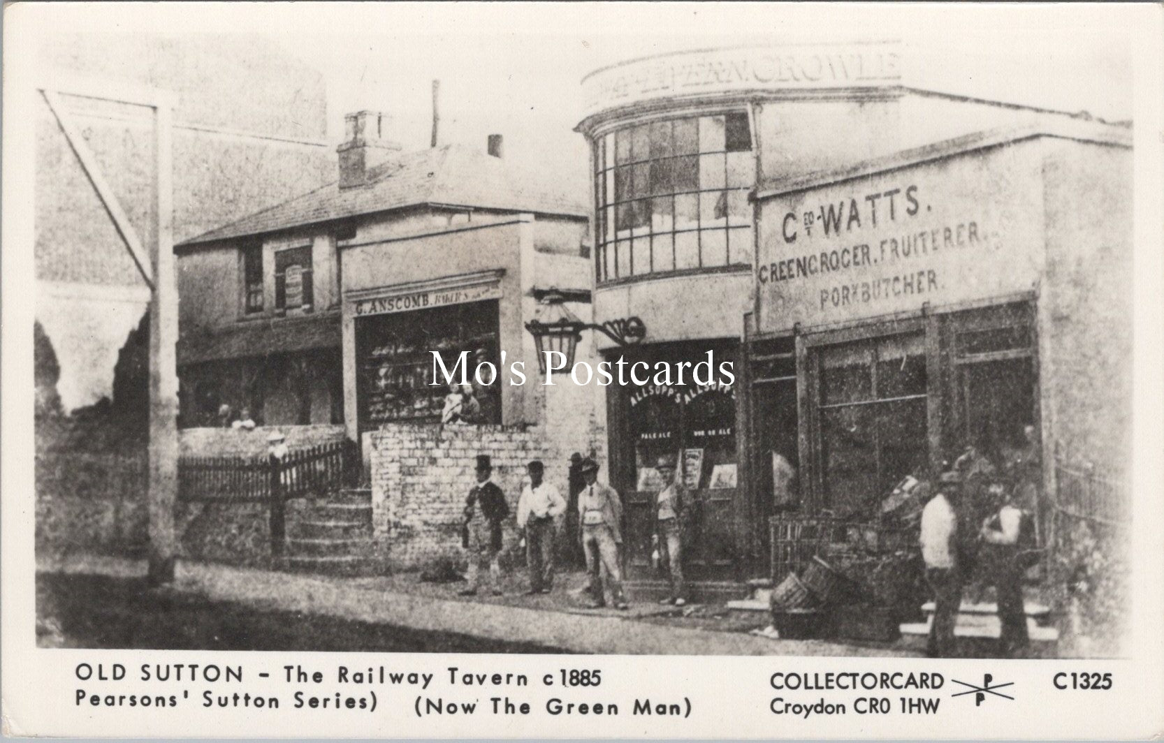London Postcard - Old Sutton, The Railway Tavern c1885 - SW17539