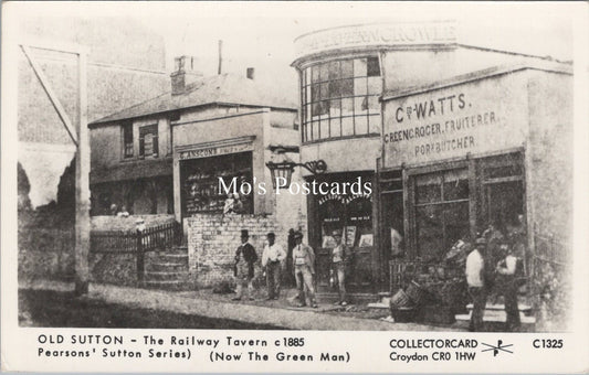 London Postcard - Old Sutton, The Railway Tavern c1885 - SW17539