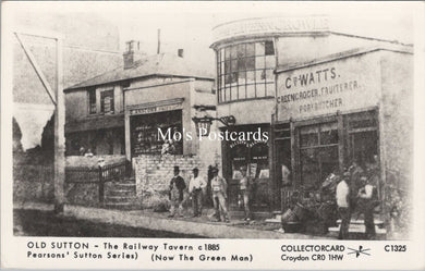 London Postcard - Old Sutton, The Railway Tavern c1885 - SW17539