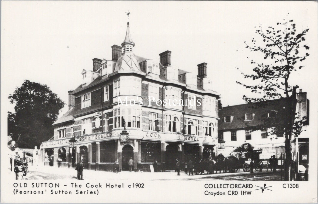 London Postcard - Old Sutton, The Cock Hotel c1902 -  SW17544
