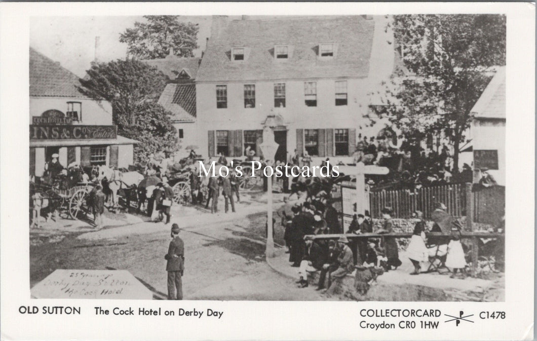 London Postcard - Old Sutton, The Cock Hotel on Derby Day  SW17545