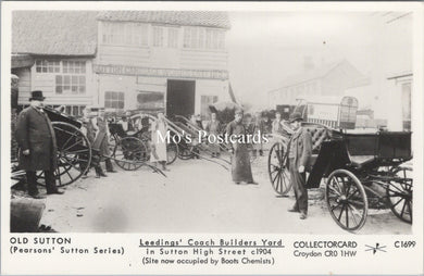 London Postcard - Old Sutton, Leedings' Coach Builders Yard  SW17549