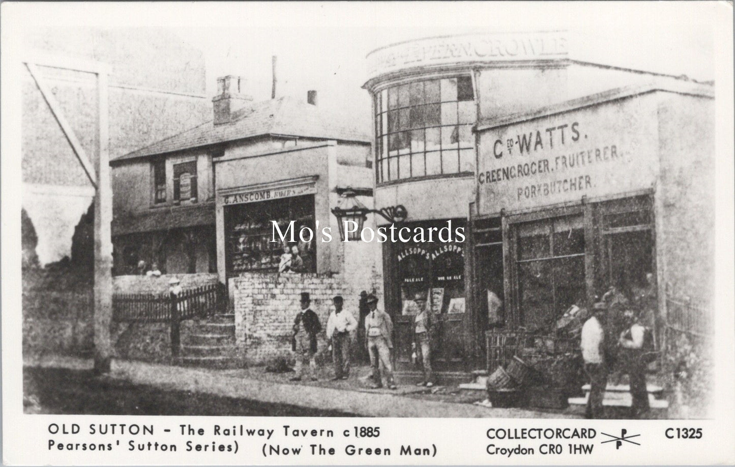 London Postcard - Old Sutton, The Railway Tavern c1885 -  SW17565