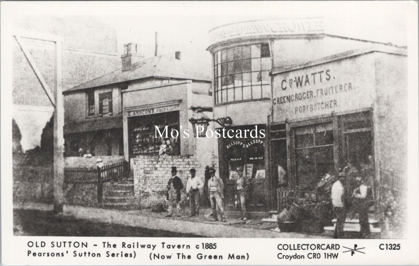 London Postcard - Old Sutton, The Railway Tavern c1885 -  SW17565