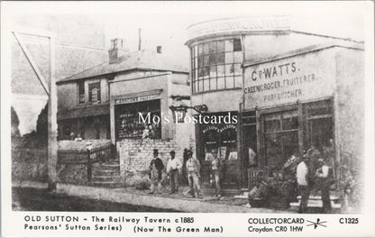 London Postcard - Old Sutton, The Railway Tavern c1885 -  SW17565