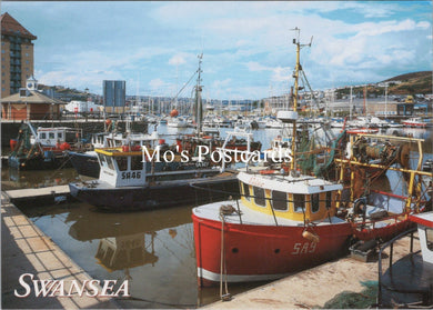 Wales Postcard - Swansea Marina   SW17654