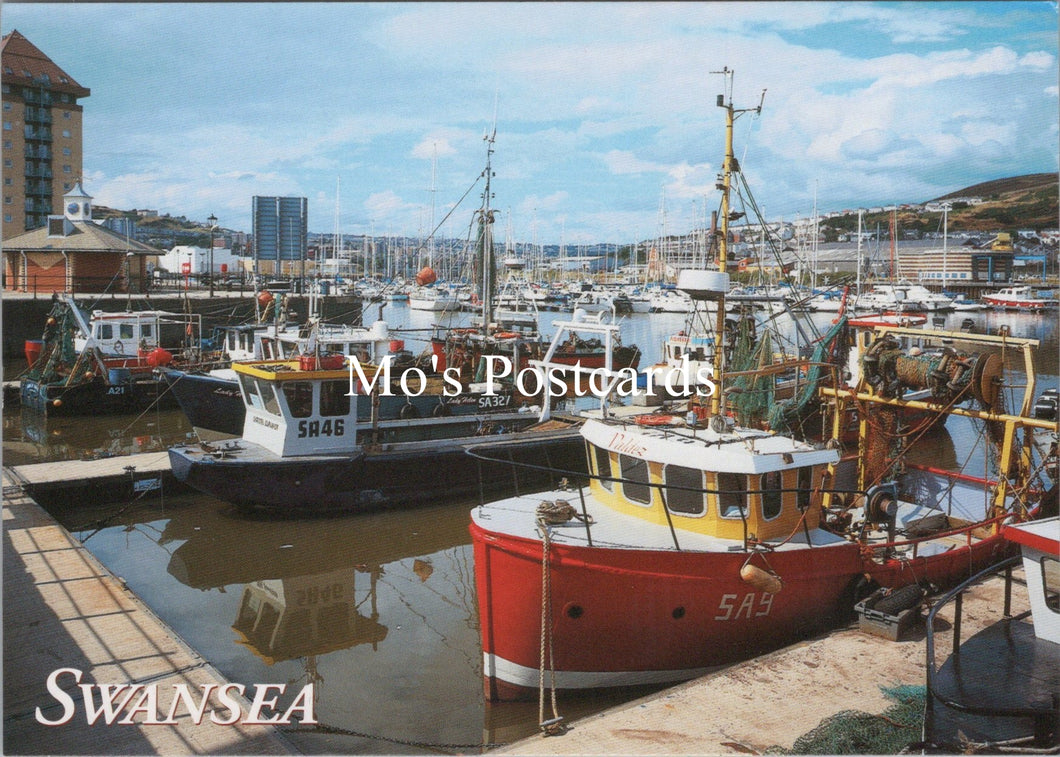 Wales Postcard - Swansea Marina   SW17654